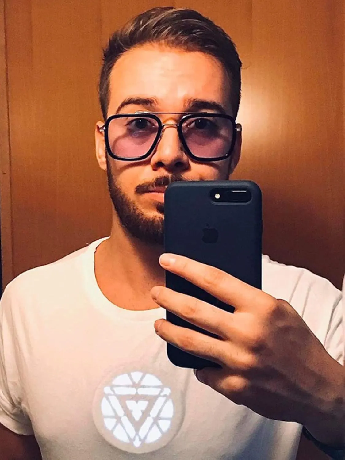AIEYEZO Tony Stark Sunglasses Vintage Square Metal Frame Eyeglasses for Men Women - Iron Man and Edith Sun Glasses