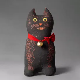 Black Cat Novelty Plush Pillow - John Derian Company