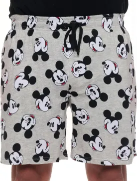 Disney Mens Stitch Mickey All Over Print Lounge Pajama Shorts