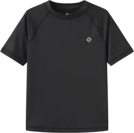 HODOSPORTS Boys UPF 50  Rash Guard Swim Shirts Short Sleeve Quick Dry UV Protection Sun Shirt