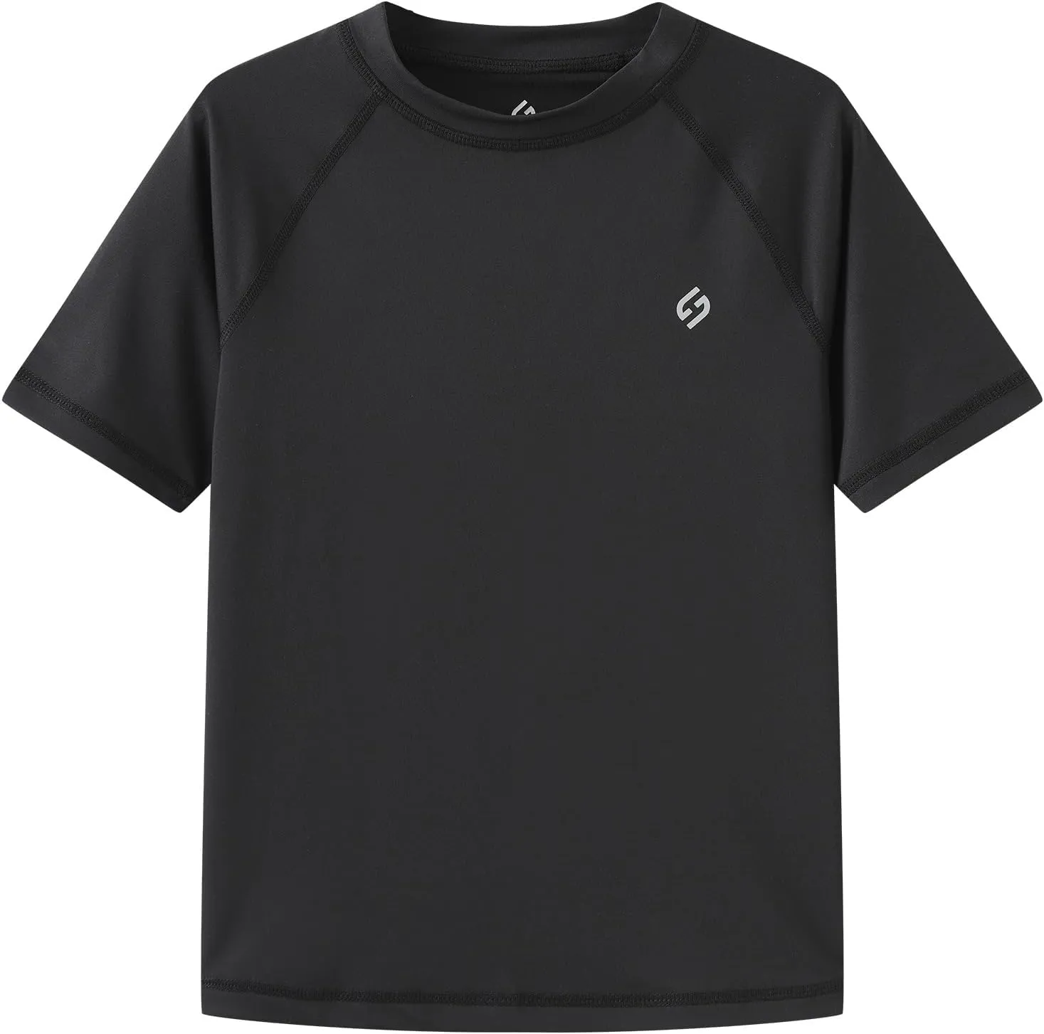 HODOSPORTS Boys UPF 50  Rash Guard Swim Shirts Short Sleeve Quick Dry UV Protection Sun Shirt