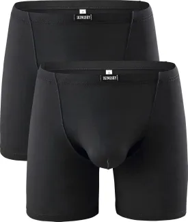 IKINGSKY Men's Long Leg Boxer Briefs Seamless Front Breathable Trunks Stretch Men Undepanties