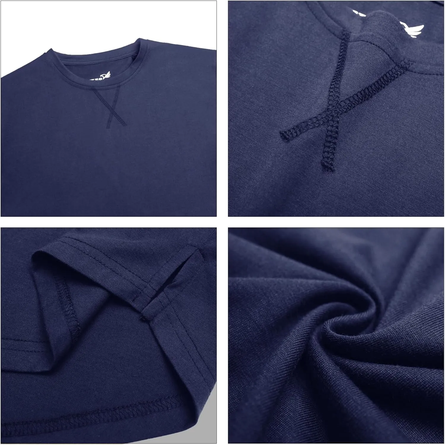 Mens 3 Pack Plain Cotton Shirts Short Sleeve Casual Crew Neck T-Shirts Hipster Hip Hop Longline Tees Drop Cut Curved Hem