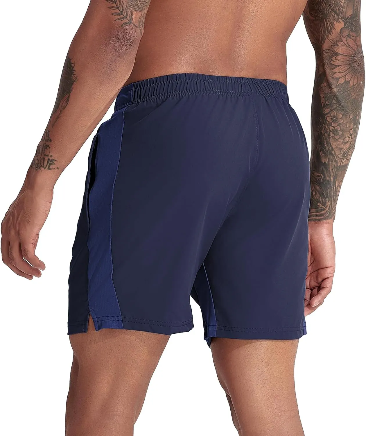 VPOS 2 Pack Men's Athletic Shorts 5/7 Inch Inseam, Mens Workout Shorts Lightweight Quick Dry Gym Running Shorts for Men